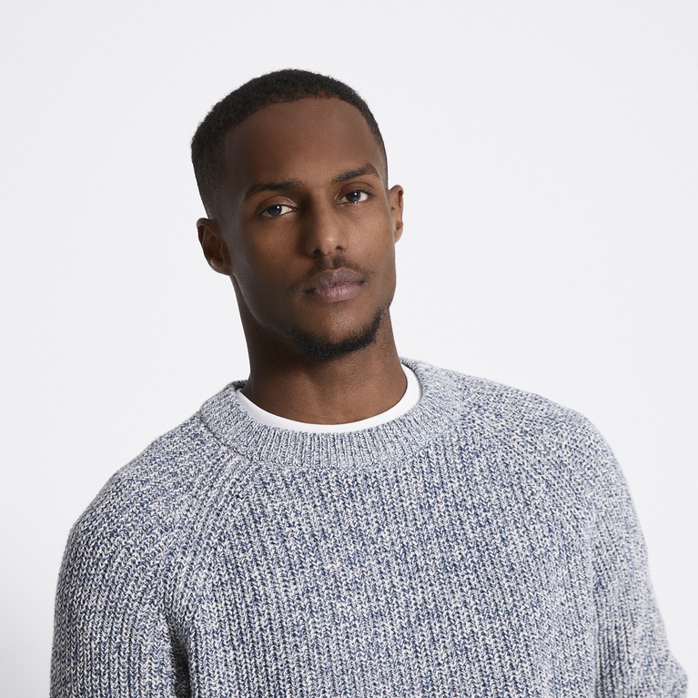Rib-knit sweater "Rob Twisted" Blue